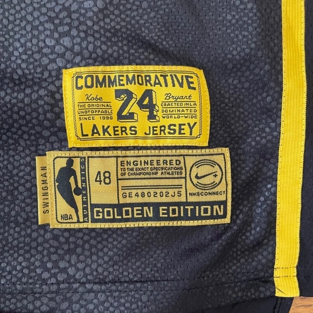 Nike Lakers Kobe Bryant Commemorative SnakeSkin Jersey Golden Edition